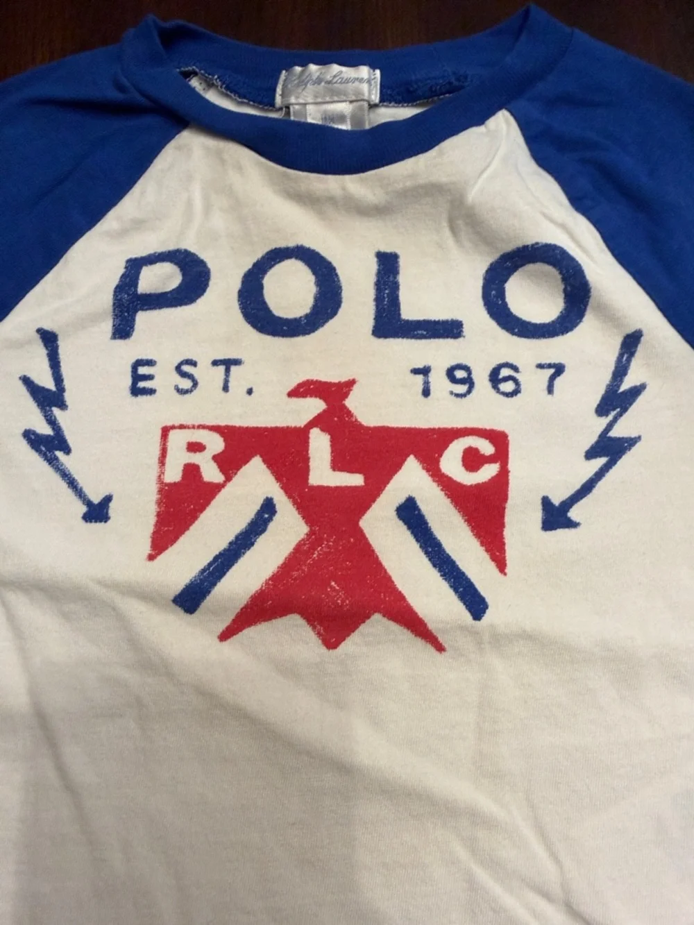Polo Ralph Lauren Boys 18M 2 Piece Outfit Set Logo Tee Red Shorts
